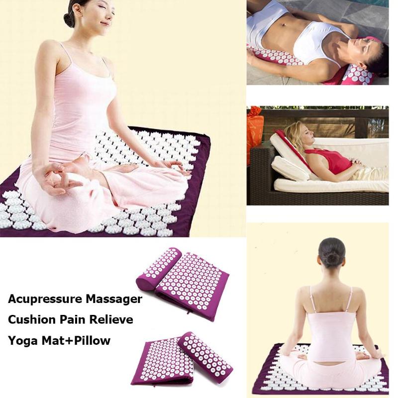 Acupressure Muscle Relief Yoga Mat + Pillow